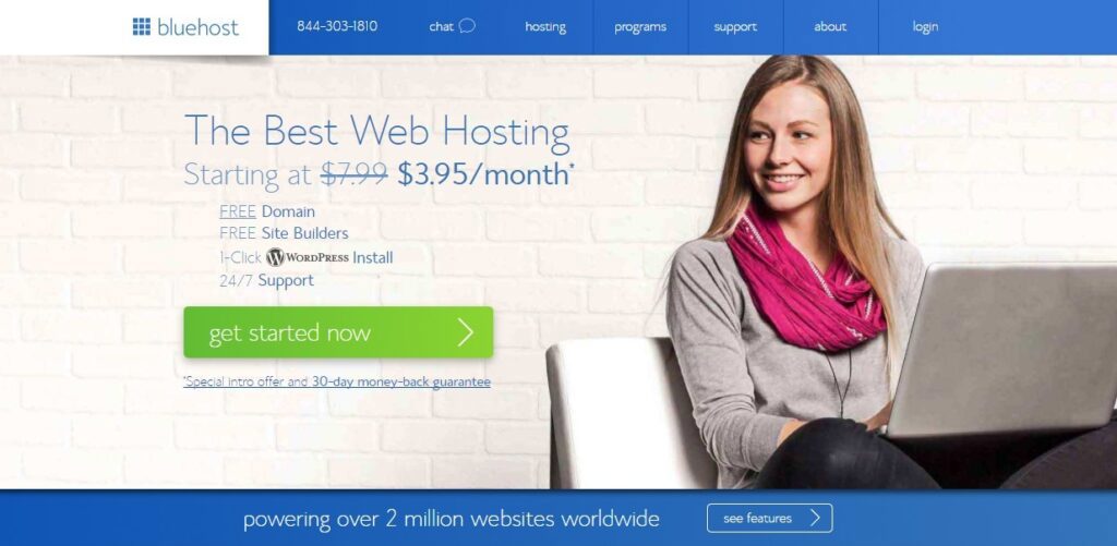 Bluehost managed wordpress hosting